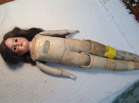 Antique German Armand Marseilles 19 Inch Miss Millionaire Doll Leather