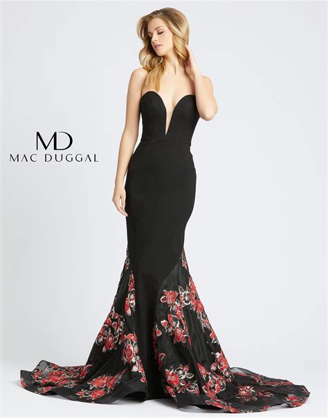 67673D - Mac Duggal Evening Dress | Evening dresses, Black evening gown, Designer evening dresses