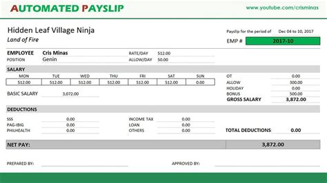 Malaysia Payslip Template Excel Drone Fest