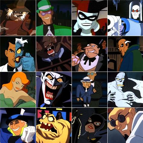 Batman The Animated Series Villain Roster 1st Generation Character Designs Superman I Am