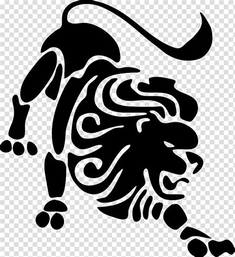 Lion Drawing Silhouette Leo Stencil Blackandwhite Calligraphy