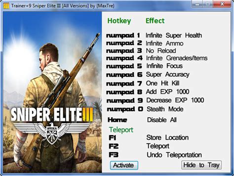 Clickandplayhardgame Sniper Elite 3 Trainer 9 Pc Ps3