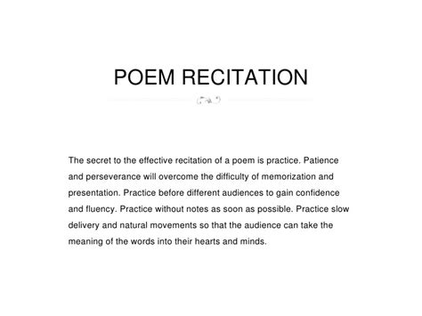 Poem recitation competition was held in all the three main languages. Poem Recitation - 14 Easy Short English Poems For Kids To ...