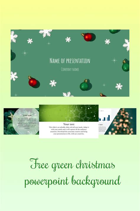 Green Christmas Powerpoint Backgrounds