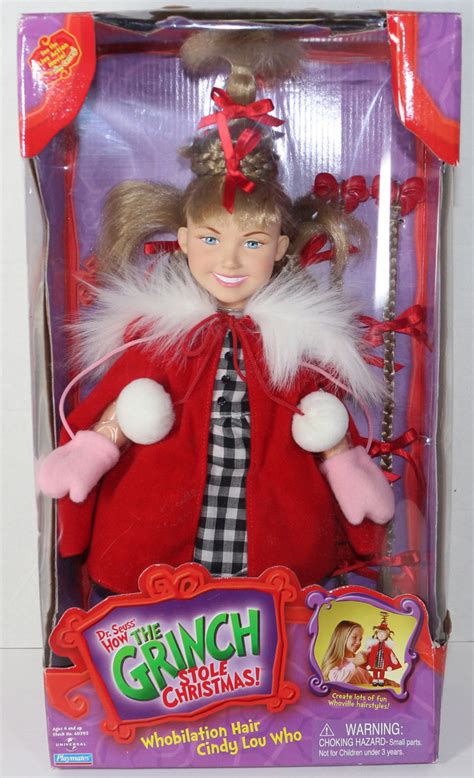 Vintage Playmates Whobilation Hair Cindy Lou Who The Grinch Christmas Doll New Playmates