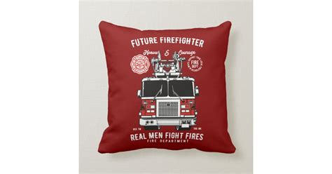 Future Firefighter Boys Ts Fire Truck Engine Throw Pillow