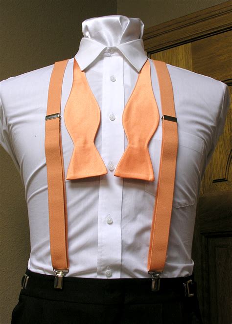 Orange Mens Suspender 1 Inch X Back Clip Suspender With Orange Mens