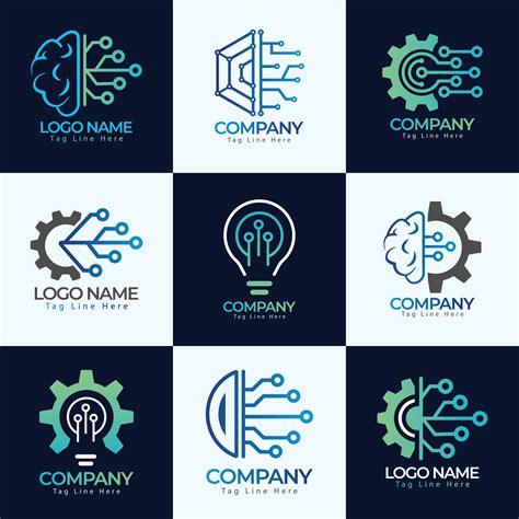 Incrível Coleção De Logotipos De Tecnologia Criativa Qualidade Premium