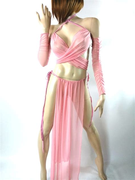 Gorean Slave Sheer Light Pink Role Play Costume White All Etsy