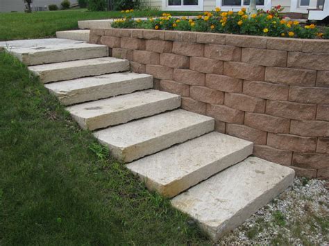 Simple Stairs From Large Bricks Backyard Retaining Walls Retaining