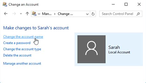 How To Rename A Windows 10 Local User Account