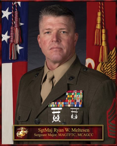Sergeant Major Ryan W Meltesen Marine Corps Air Ground Combat Center
