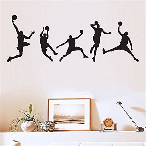 Diy Playing Basketball Vinyl Wall Decal Sports Art Sticker Boys Room