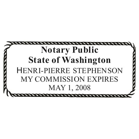 Washington Notary Stamp Winmark Stamp Sign Stamps And Signs
