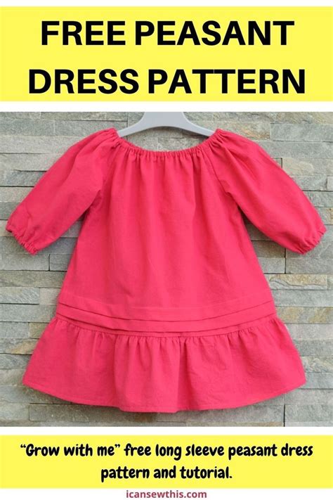 Free Peasant Dress Pattern And Tutorial I Can Sew This Peasant