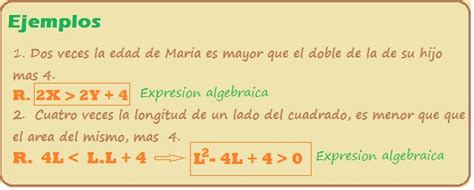 Ejemplos De Lenguaje Algebraico