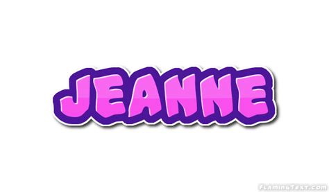 Jeanne Logo Free Name Design Tool From Flaming Text