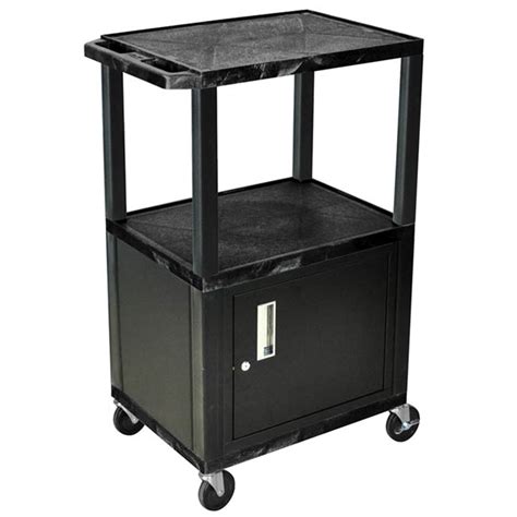 Luxor Tuffy Utility Cart W Cabinet And Electrical 42 H Wt42ce