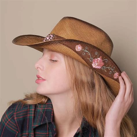 Women Straw Western Cowboy Hat For Summer Elegant Lady Cowgirl Sombrero