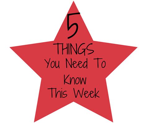 5 Things You Need To Know This Week Single Mother Ahoy