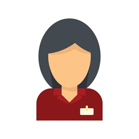 Room Service Reception Girl Icon Flat Isolated Vector 15029987 Vector