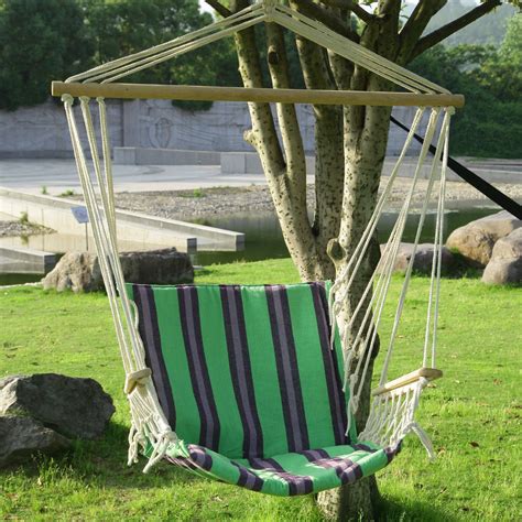 Green Striped Outdoor Hammock Chair Ha0010 Outdoor Hammock Chair