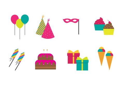 Free Party Icons Vector 132639 Vector Art At Vecteezy