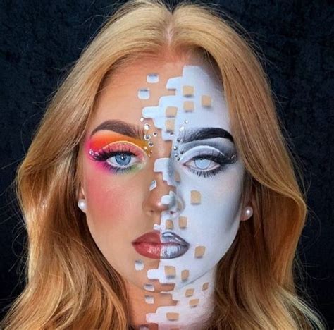 28 Epic Half Face Makeup Ideas For Halloween 2021 The Glossychic Half Face Halloween Makeup