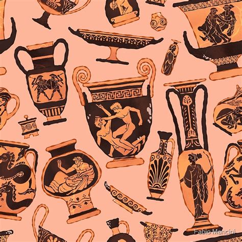 Ancient Greek Pottery By Fabio Mancini Redbubble