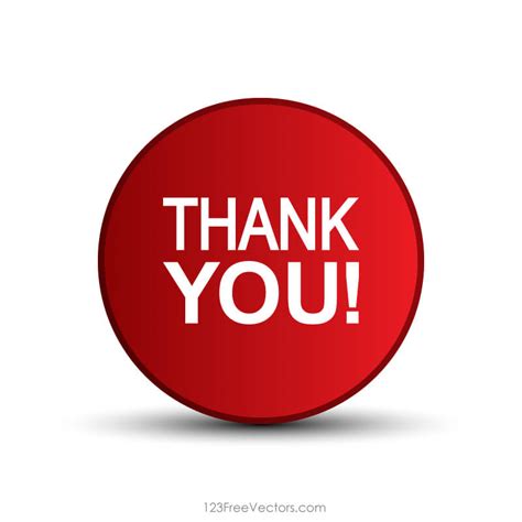 Thank You Red Icon Free Vector By 123freevectors On Deviantart