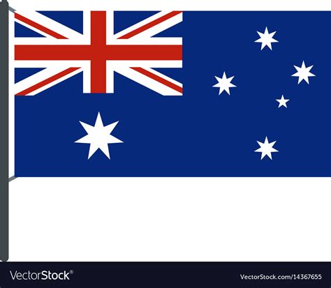 australian flag icon isolated royalty free vector image