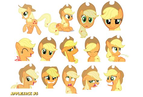Applejack Model Sheet 3 My Little Pony Friendship My Little Pony