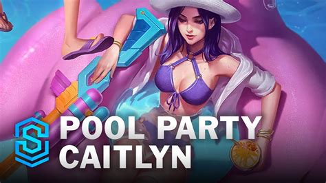 Pool Party Caitlyn ASU Skin Spotlight League Of Legends YouTube