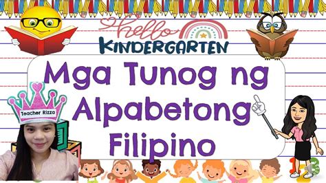 Mga Titik At Tunog Ng Alpabetong Filipino L Kinderella L Teacher Rizza