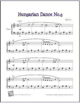 This site is full of free resources for both teachers and students. Hungarian Dance No. 5 (Brahms) | Free Sheet Music for Piano - http://makingmusicfun.net/htm/f ...