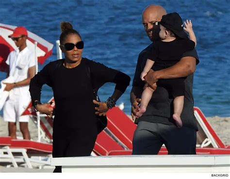 janet jackson hits the beach with her adorable son eissa
