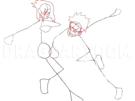 Naruto Vs Sasuke Drawing Easy