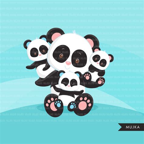 Baby Panda Clipart Cute Panda Animal Graphics Mujka Cliparts