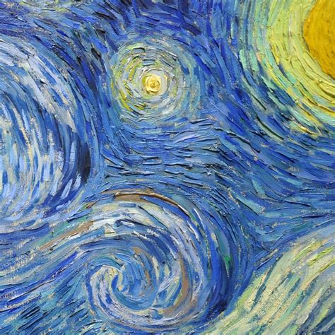 Starry Night Detail Van Gogh Art Starry Night Van Gogh Vincent