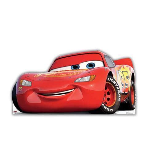 This Is A Life Size Cardboard Cutout Of Lightning Mcqueen Disneypixar