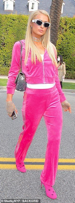 Paris Hilton And Saweetie Sport Juicy Couture Tracksuits For Shoot