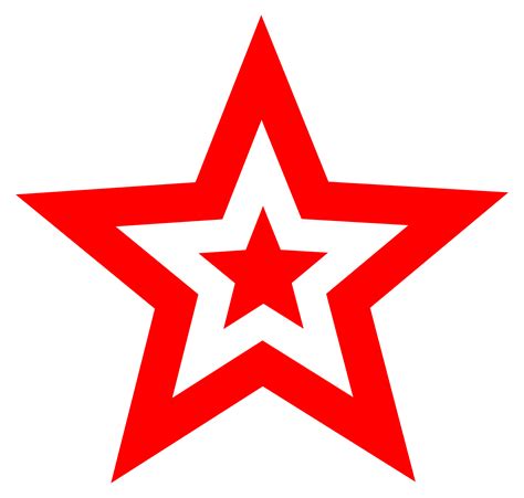 Clipart Red Star In Star