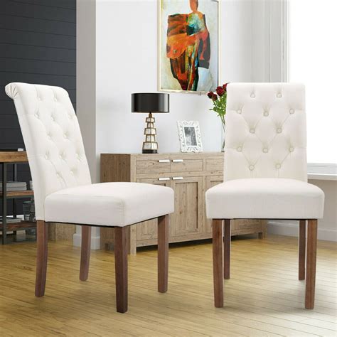 Lowestbest 2 Piece Dining Chairs High Back Dining Room Chairs Elegant