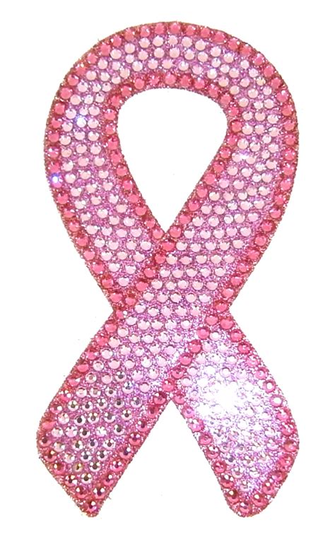 Pink Breast Cancer Ribbon Crystal Rhinestone Sticker Bling Cute Car