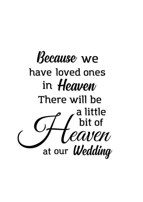 Wedding Memorial Svg Because We Have Loved Ones In Heaven Etsy