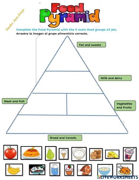 Food Pyramid Online Worksheet For Third Grade You Can Do The Exercises