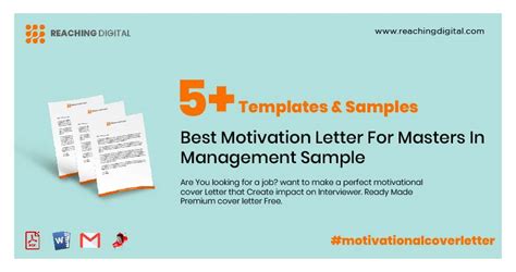 Best Motivation Letter For Masters In Management 5 Samples