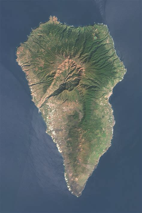 La Palma Aerial Map Canary Islands Spain Satellite Image Etsy Singapore