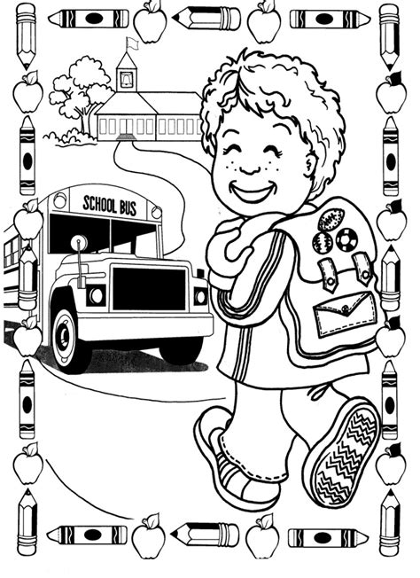 Gambar School Tracing Coloring Pages Totschooling Toddler Free