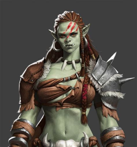 Orc Mintbrush B Female Orc Warcraft Art Fantasy Character Design